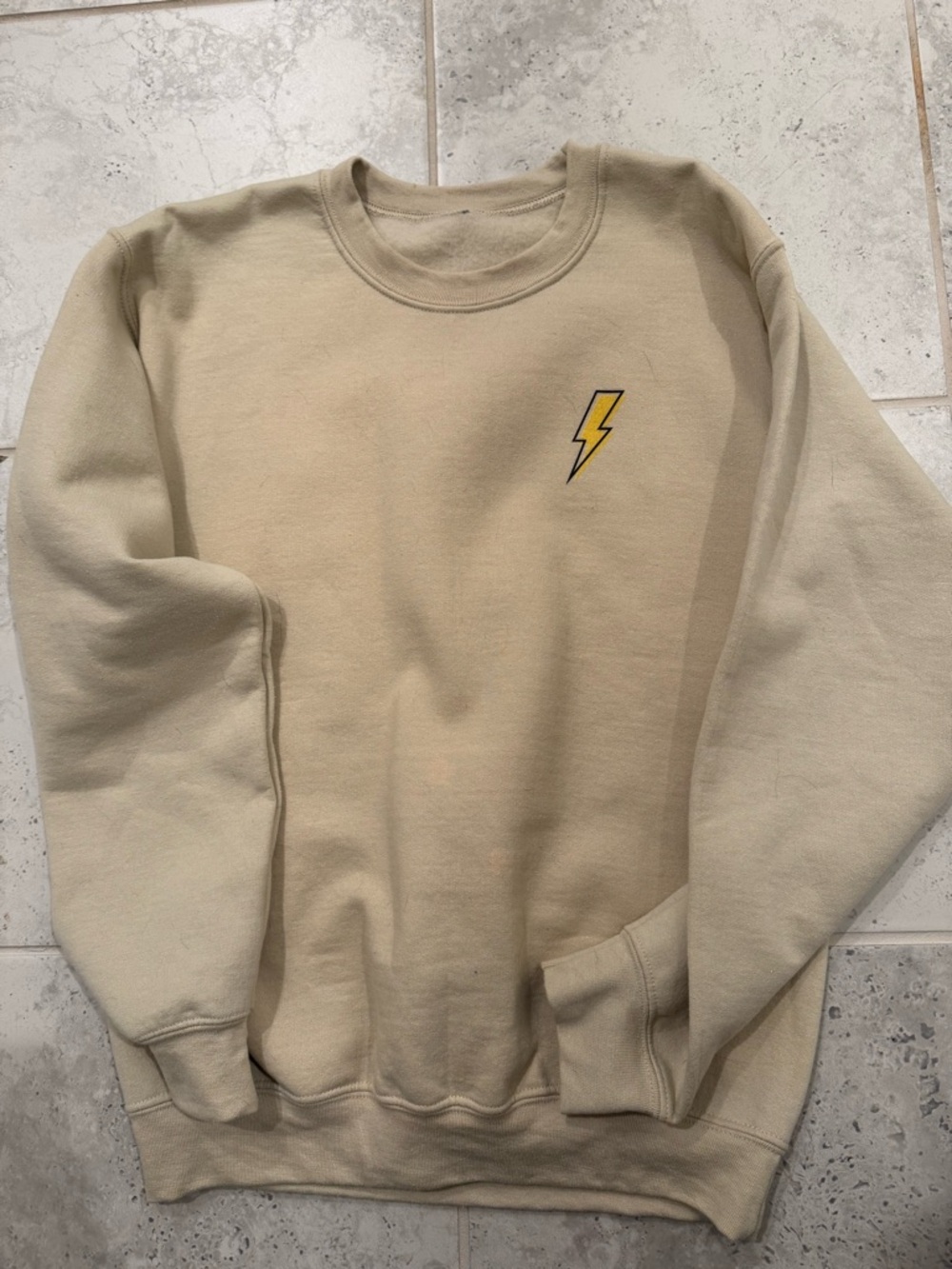 Crewneck Sweater with Lightning Bolt